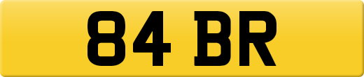 84 BR private number plate